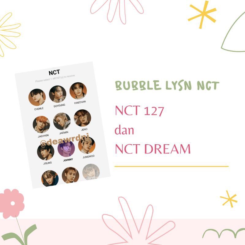 BUBBLE LYSN NCT 127 &amp; NCT DREAM (baca deskripsi ⬇️)