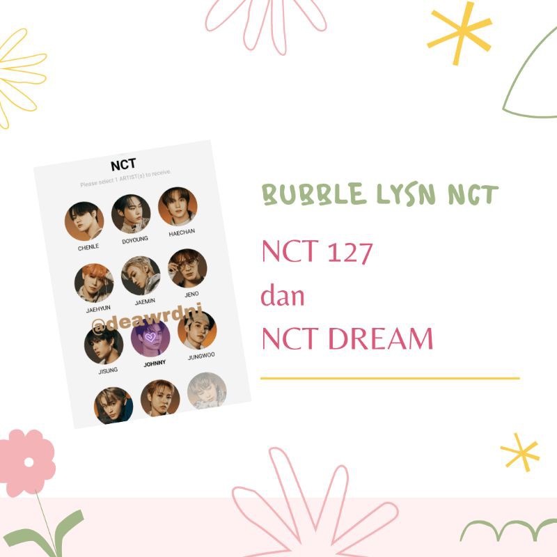 BUBBLE LYSN NCT 127 & NCT DREAM (baca deskripsi ⬇️)