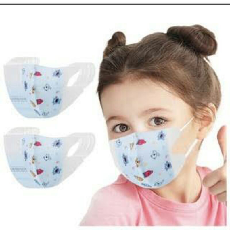 masker duckbill anak karakter 3play duckbill earloo 2-8 tahun