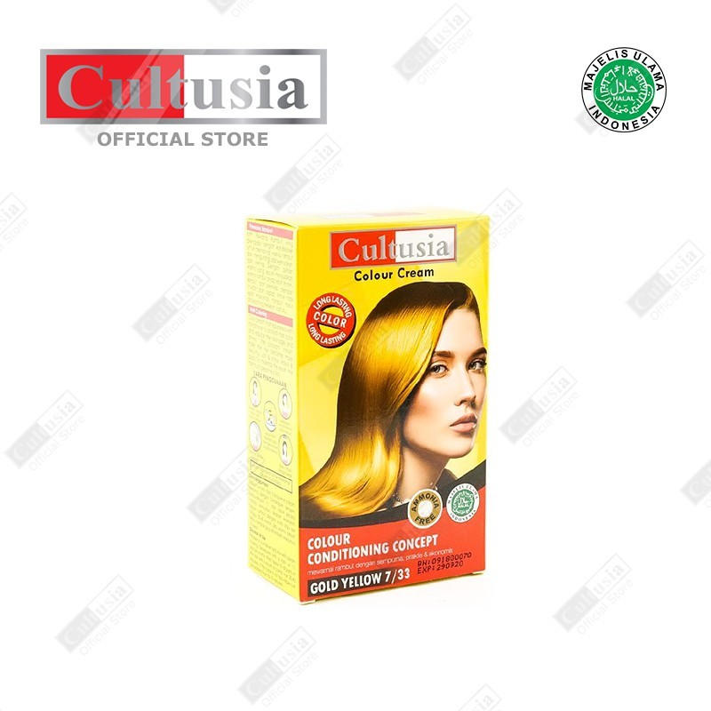 Cultusia Hair Color Gold Yellow 7/33 30 ML