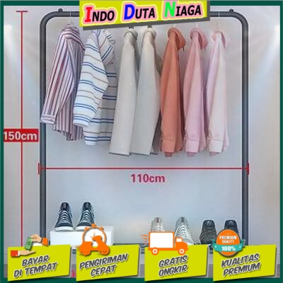 BKZ Stand Rak Gantungan Baju 150x110x40cm - E001706