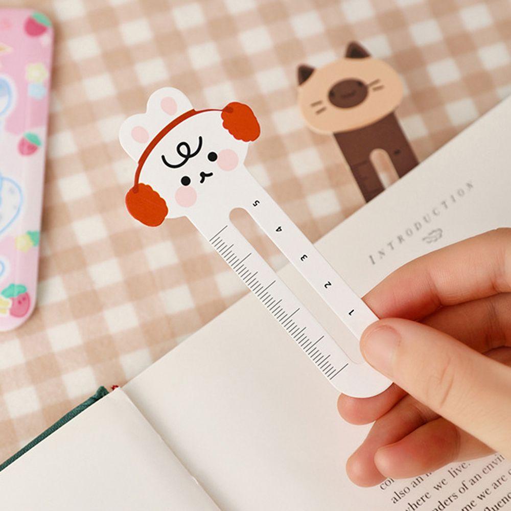 Penggaris Agustina Bookmark Penanda Halaman Anak Holder Siswa Alat Tulis Perlengkapan Sekolah Label Halaman Kartun Hewan