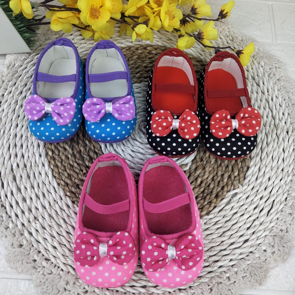 [TAMAN SEPATUKU]SEPATU TRENDY MURAH BABY BAYI PREWALKER POLKADOT PITA FPX17