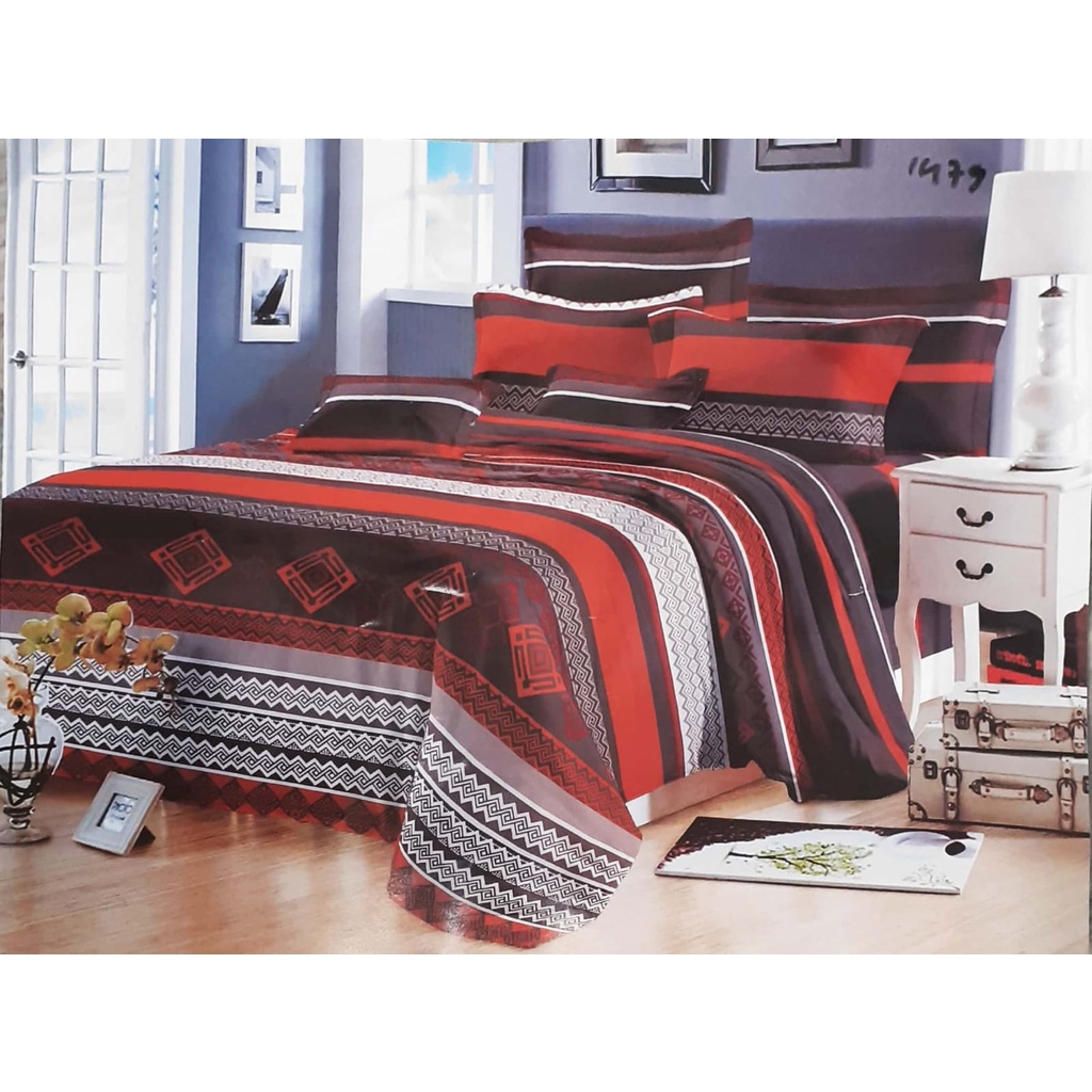 Bed Cover Seprai 1 set ukuran 180x200 Sprei Motif Terbaru Bahan Tebal