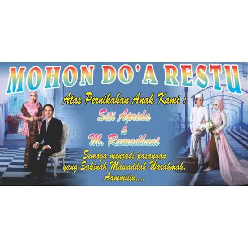 spanduk pernikahan / banner nikah 2 x 1 meter