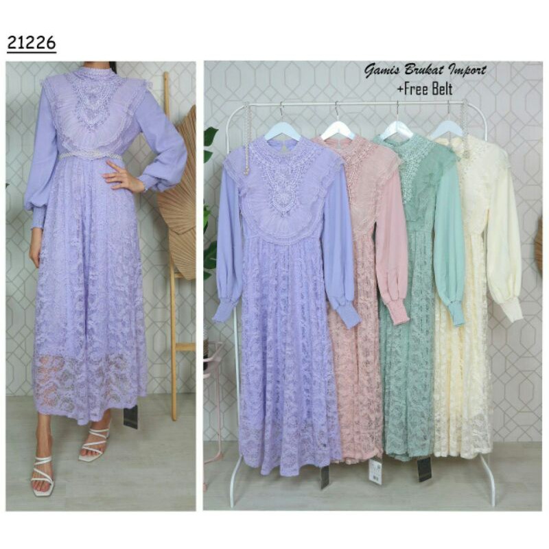 Gamis dress brukat by VNS vanesa import premium