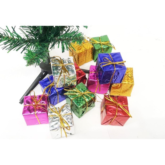 6pcs KADO MINI UKURAN 3 CM | kado mini natal | hiasan natal | hiasan pohon natak | kado natal