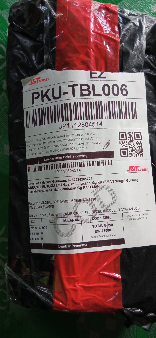 Frame Oppo F7 / Bezel Middle / Tatakan Lcd