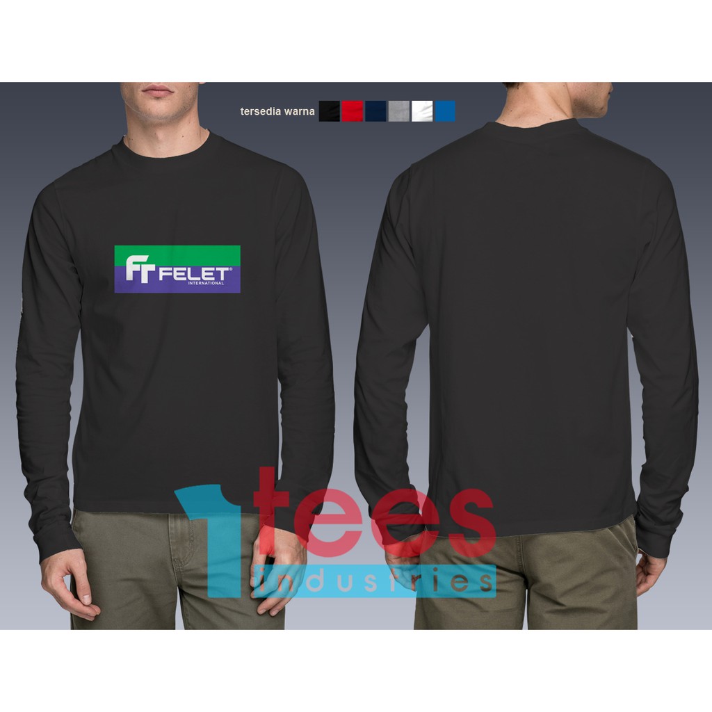 KAOS BAJU BADMINTON FELET LOGO LENGAN PANJANG