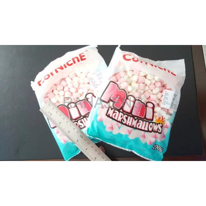 

Corniche mini marshmallow / marshmellow 200gr merah putih