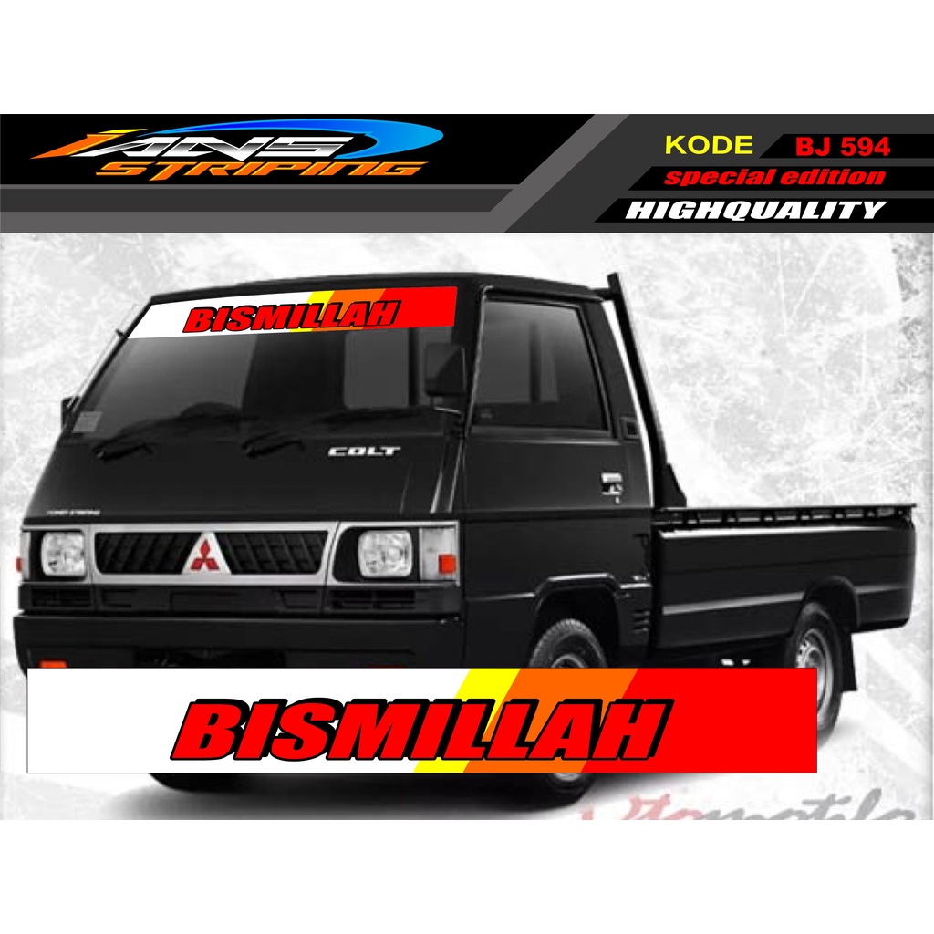 STIKER KACA DEPAN MOBIL L300 / GRANDMAX / PICK UP / CARRY / STIKER KACA DEPAN MOBIL PICK UP / DECAL STIKER PICK UP BJ594