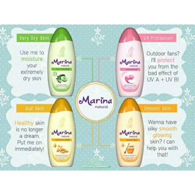 [ Besar ] Marina Natural Hand Body Lotion 350ml