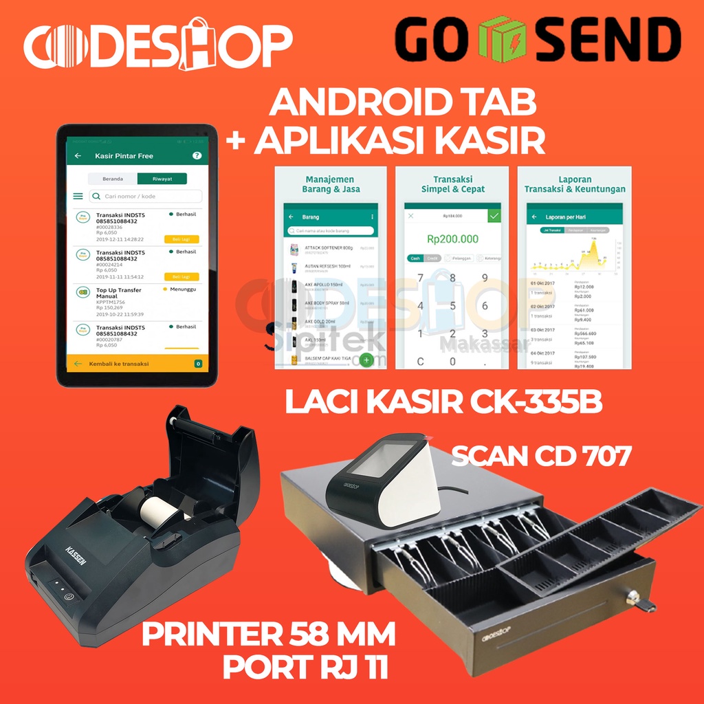 PAKET MESIN KASIR ANDROID UNTUK RESTORAN APLIKASI KASIR PINTAR