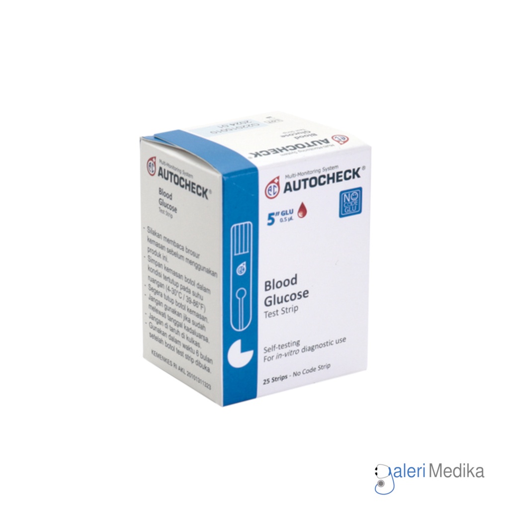 Autocheck Strip Glukosa / Autocheck Strip Gula Darah / Autocheck Glucose Test Strips