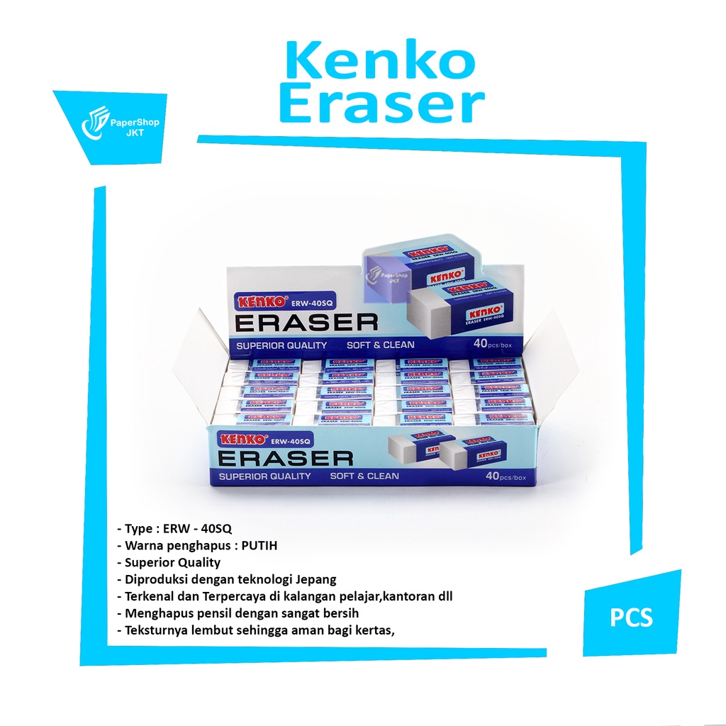 

KENKO - Penghapus Pensil ERW-40 SQ // ERB-40 SQ - PCS