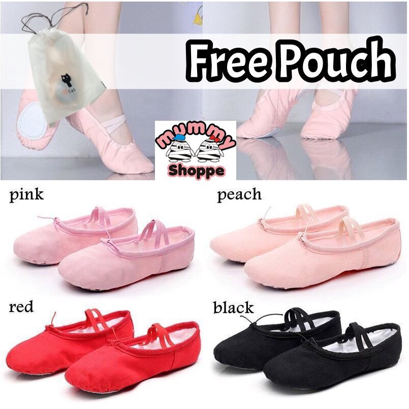 sepatu balet anak warna HITAM / sepatu yoga menari ballerina shoes