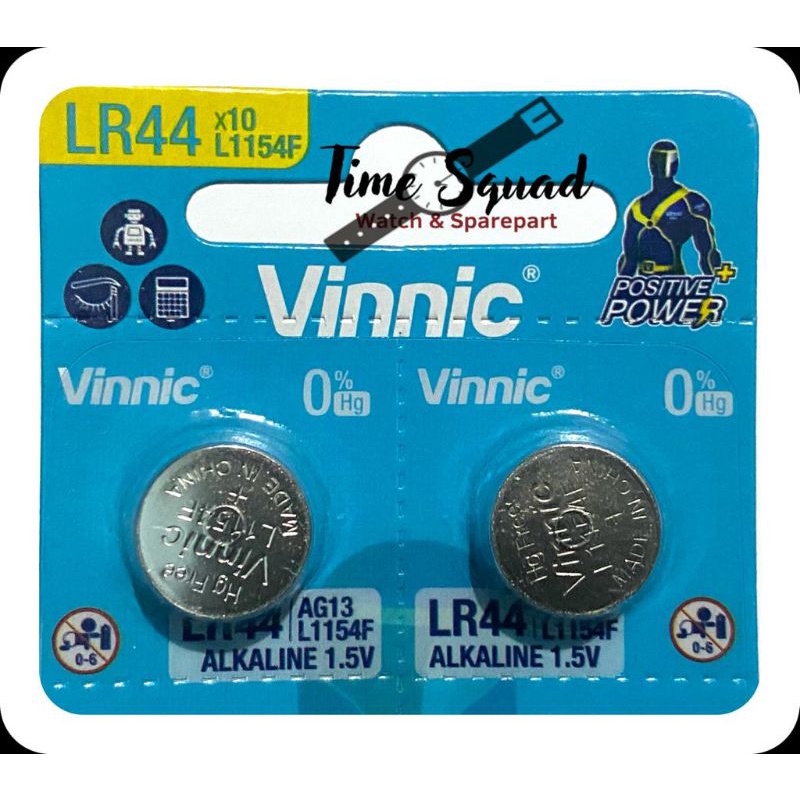 BATERAI VINNIC LR44 / AG13 / L1154F BATERAI LR44 ORIGINAL MURAH