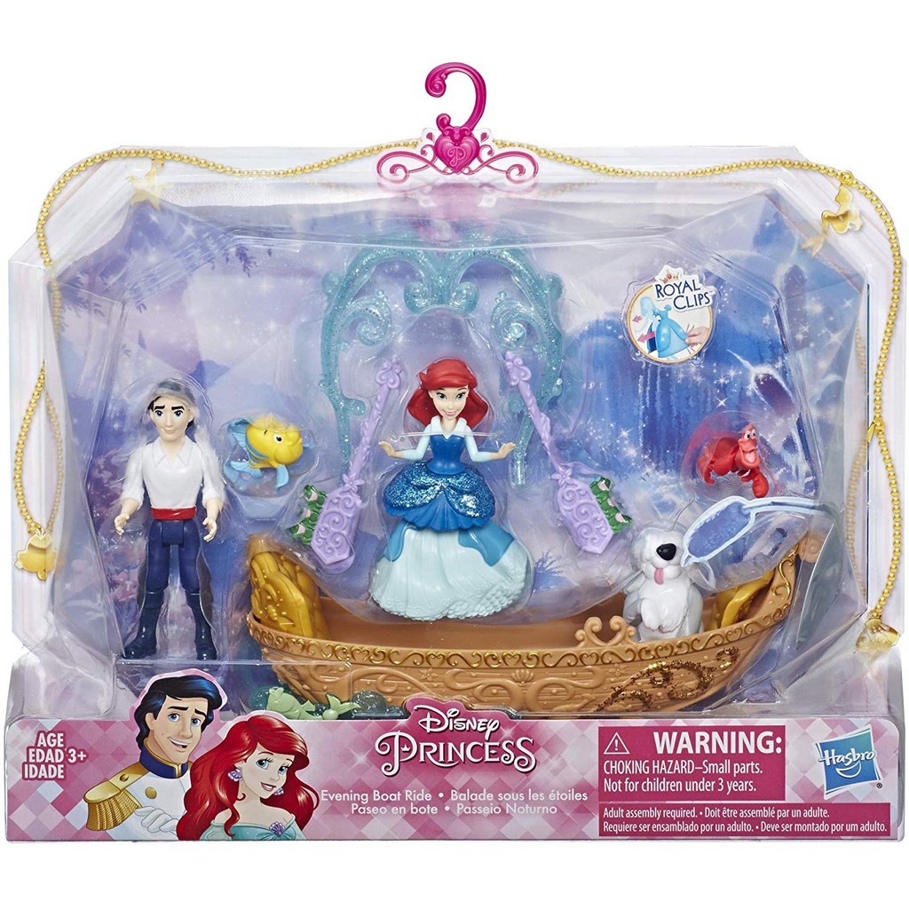 Ariel Evening Boat Ride with Prince Disney Princess Little Kingdom Mermaid Playset