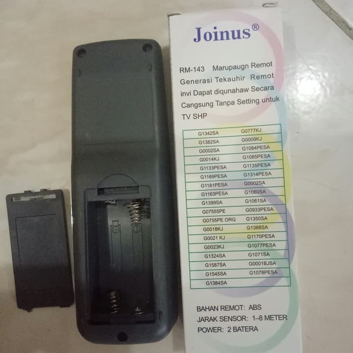 REMOTE TV SHARP MULTI JOINUS RM-143