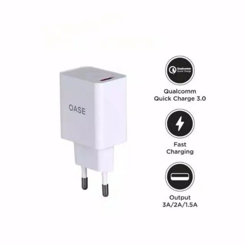 OASE POWER ADAPTER GQ5 FAST CHARGING 18W QC3.0 GARANSI RESMI