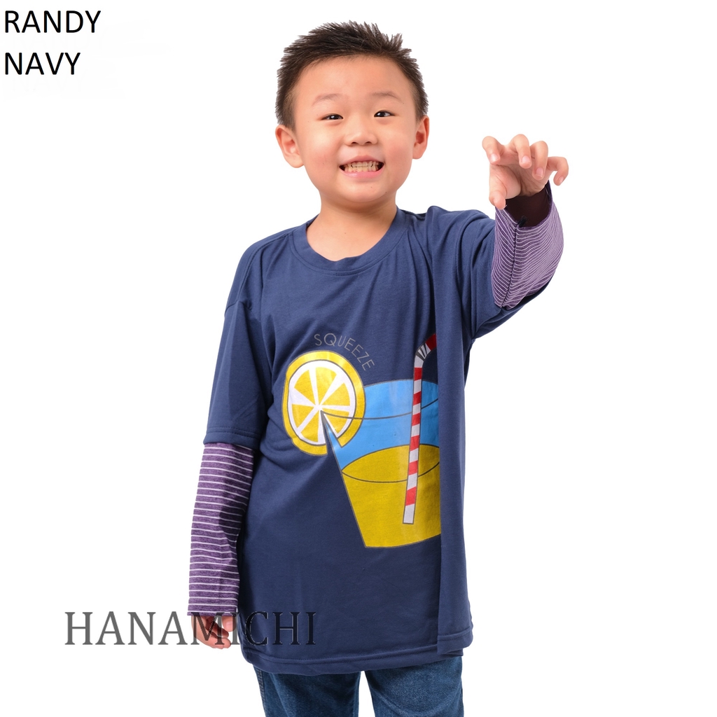 Hanamichi RANDY Kaos Anak Lengan Panjang Sablon