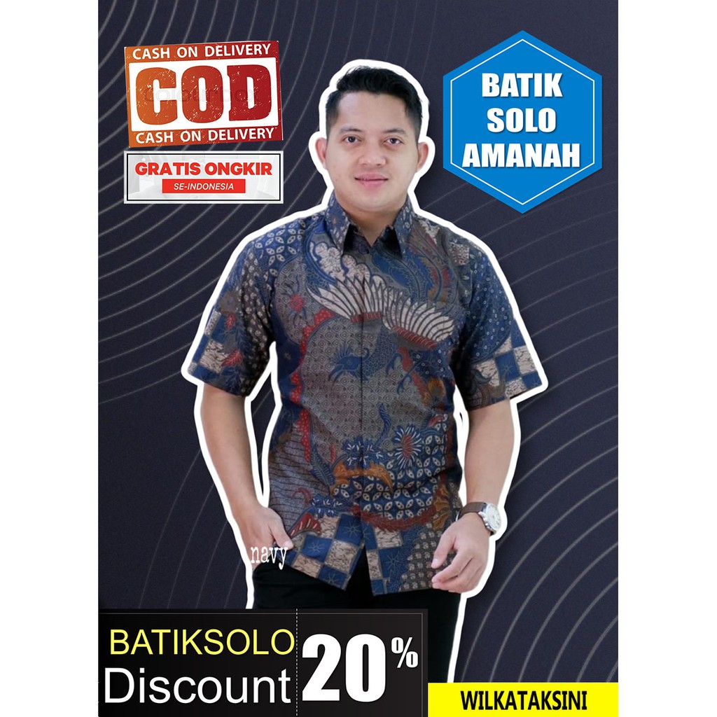 WILKATAKSINI BATIK INDONESIA KEMEJA BATIK PRIA SOLO LENGAN PENDEK LAPIS FURING ATASAN PREMIUM MODERN KATUN HALUS WAHYU TUMURUN AFANDI GONDROWARU ABANG OPO PINK SAKENDRA GINANDRA KANGEN KAMULYAN NAGA BULAN NISWARA PEKSI JAYA HANANGKARA BATIK SOLO AMANAH