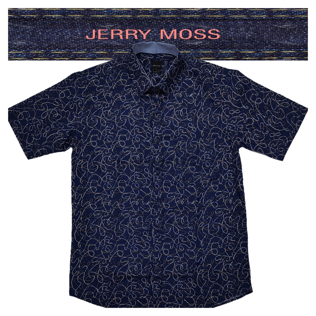 Kemeja Casual Pria Slim Fit Lengan Pendek Jerry Moss 859