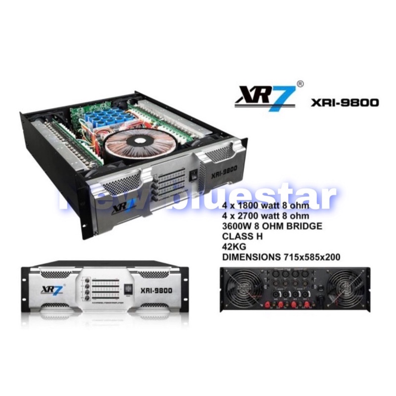 Power XR7 XRI 9800 Original Amplifier 4 Channel XRI9800
