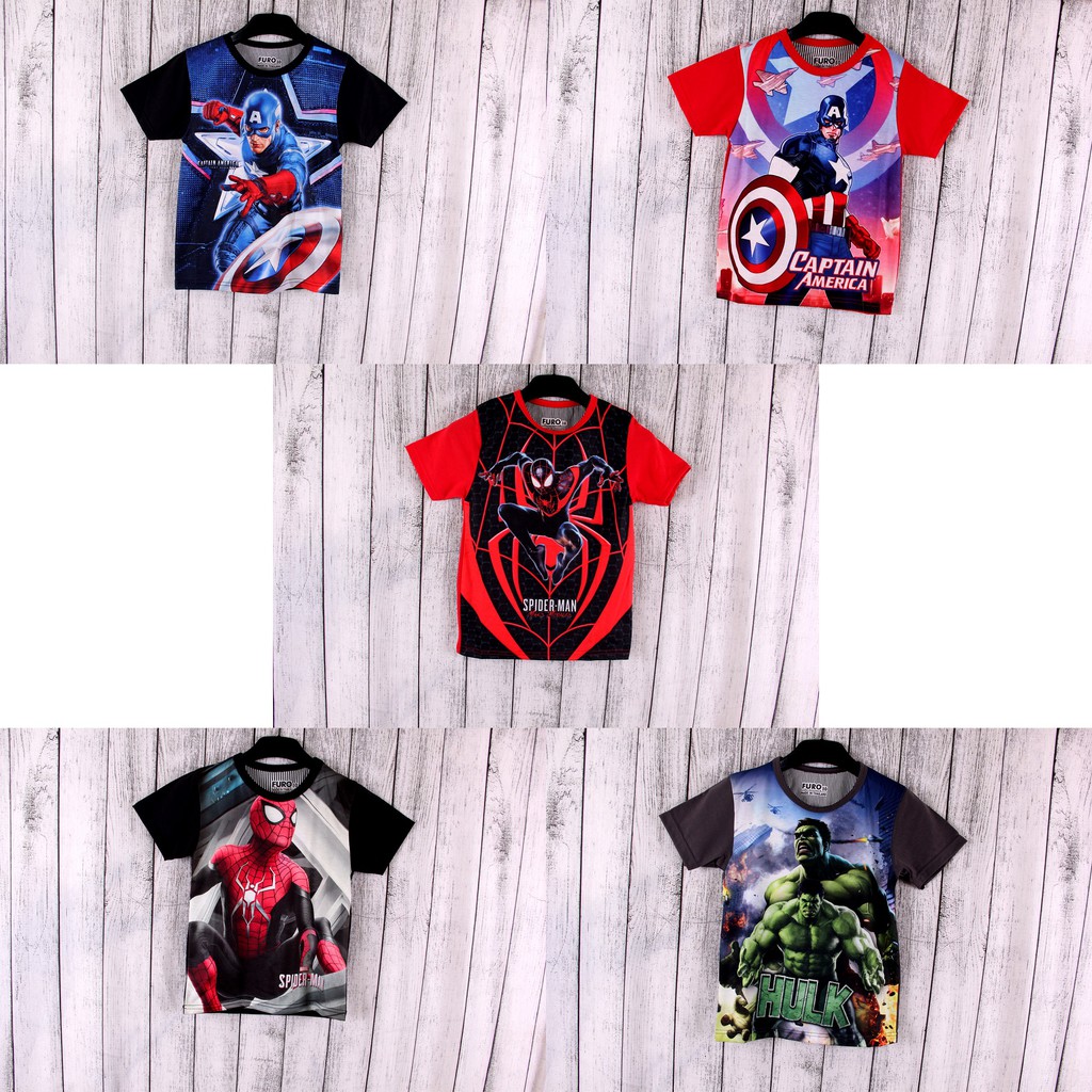 FURO Fullprint - Kaos Anak SUPERHERO - RANDOM