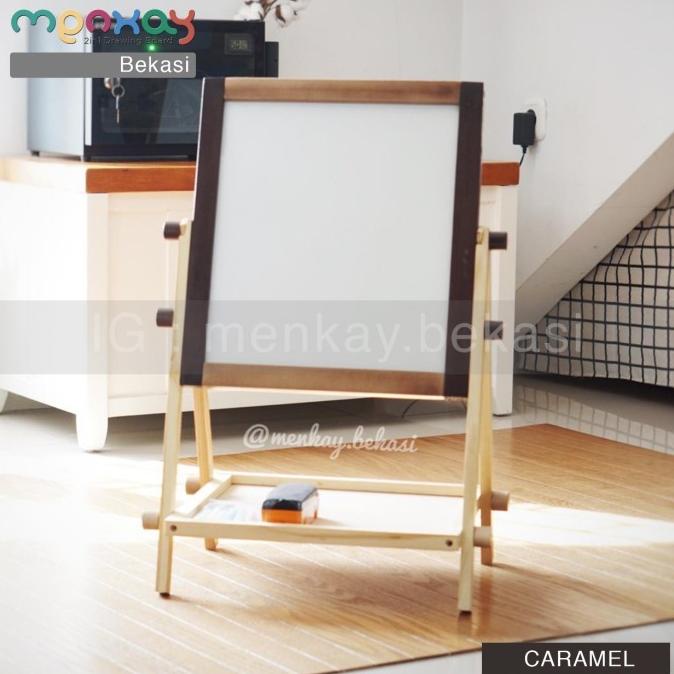 

Papan Tulis Anak MENKAY Wooden 2 in 1 Board Warna Natural