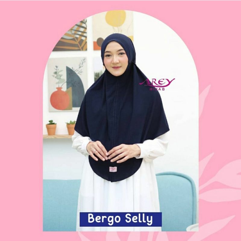{ ORIGINAL AREY HIJAB } Bergo Selly Bergo No Pad Bergo Tali-1