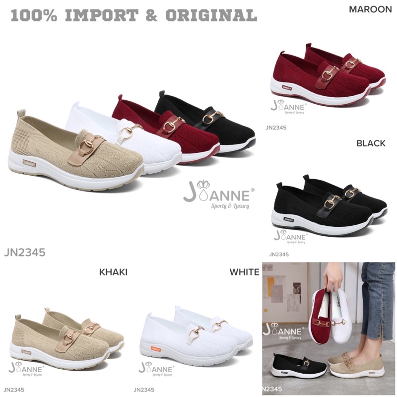 RESTOCK! [ORIGINAL] JOANNE Slip On Sneakers Shoes Sepatu Wanita #JN2345