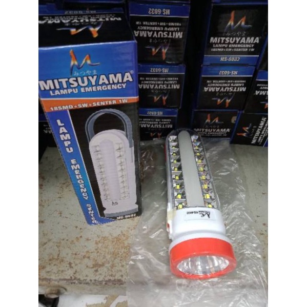 Lampu Emergency Mitsuyama MS-6032/Senter Led seba Guna/Lampu Darurat