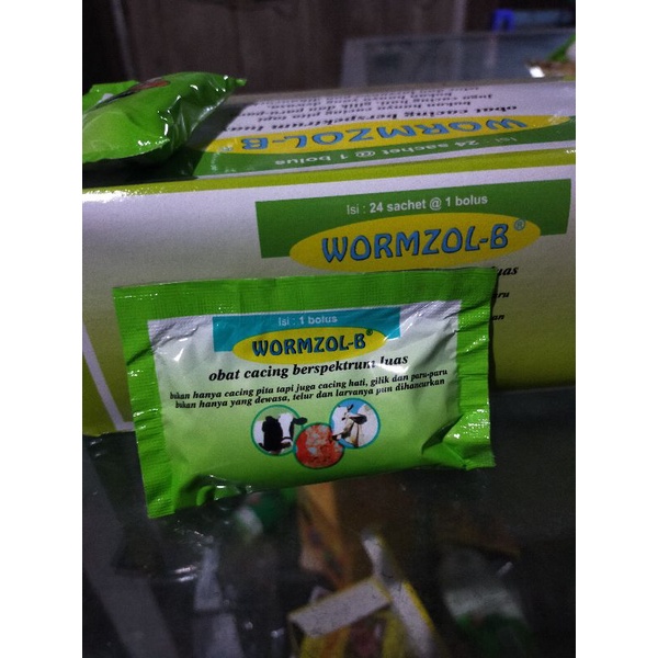 Wormzole bolus obat cacing ternak