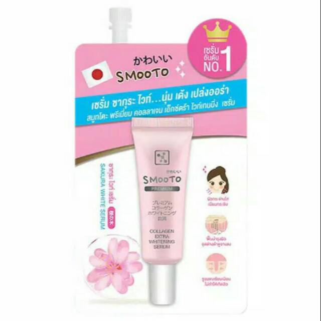 Smooto premium collagen extra whitening serum