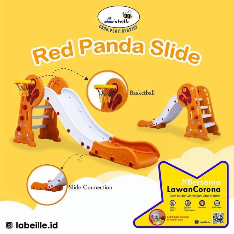 Perosotan Red Panda Slide Labeille KC 515 Mainan Luncuran anak Makassar