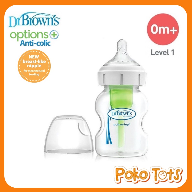 Dr. Brown's Options+ Wide Neck Bottle 150ml Botol Susu Dr Browns Natural Flow WHS