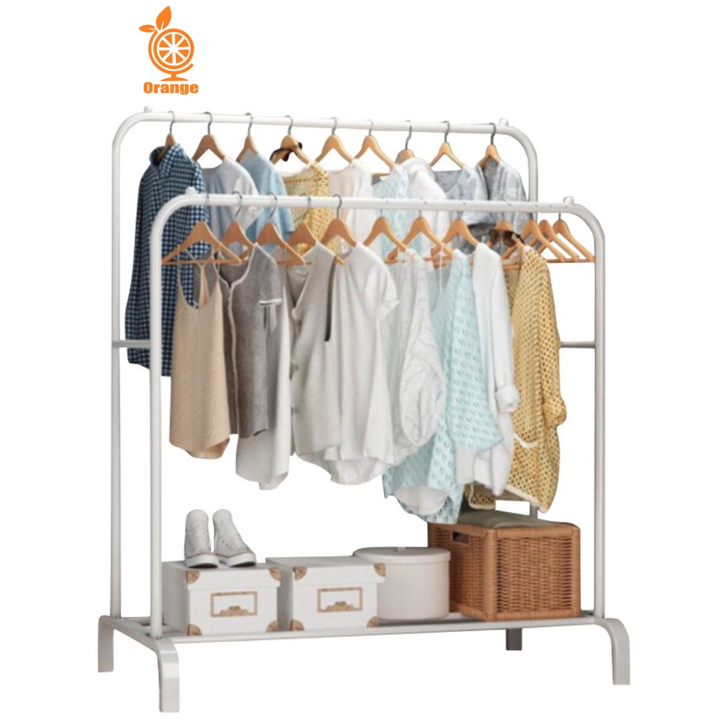 Stand Hanger Double Stand Hanger Korea Gawang Gantungan Pakaian Serbaguna WHI FURNITURE SHOP