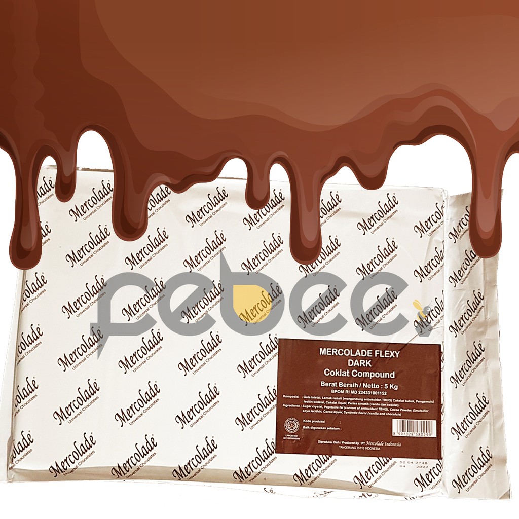 

Cokelat / Coklat Mercolade Flexy Dark Compound Chocolate 5kg