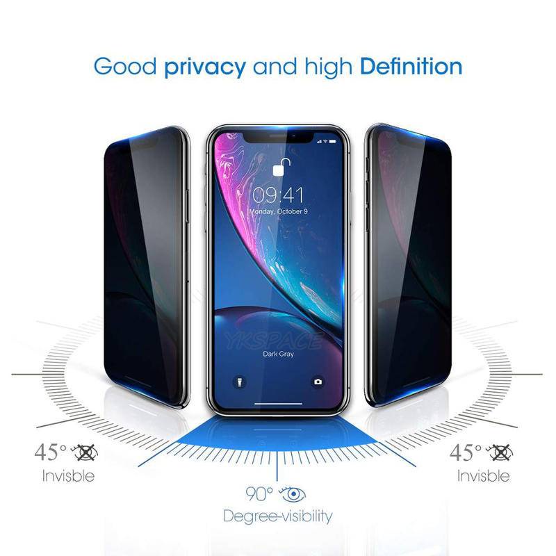 15D Curved edge to edge Full Cover Privacy Screen Protector For IPhone 11 12 Pro Max Mini  7 8 Plus X XS Max XR SE 2020 Anti Spy Glare Peep 3D Tempered Glass