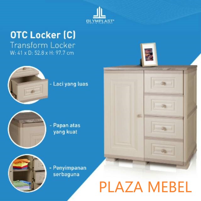 Olymplast OTC Transform Locker C Lemari Pakaian Buku Plastik Cabinet
