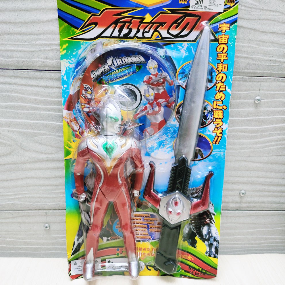 Pedang Super Ultraman &amp; Action Figure Mainan Robot Legend Hero