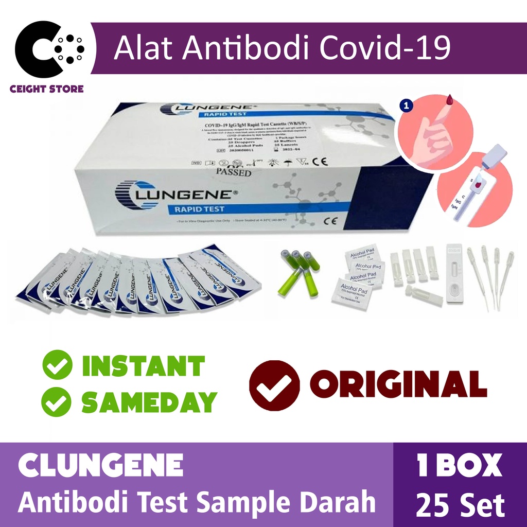 Rapid Test Antibodi Clungene 1 box (25 Set) | Ceight Store