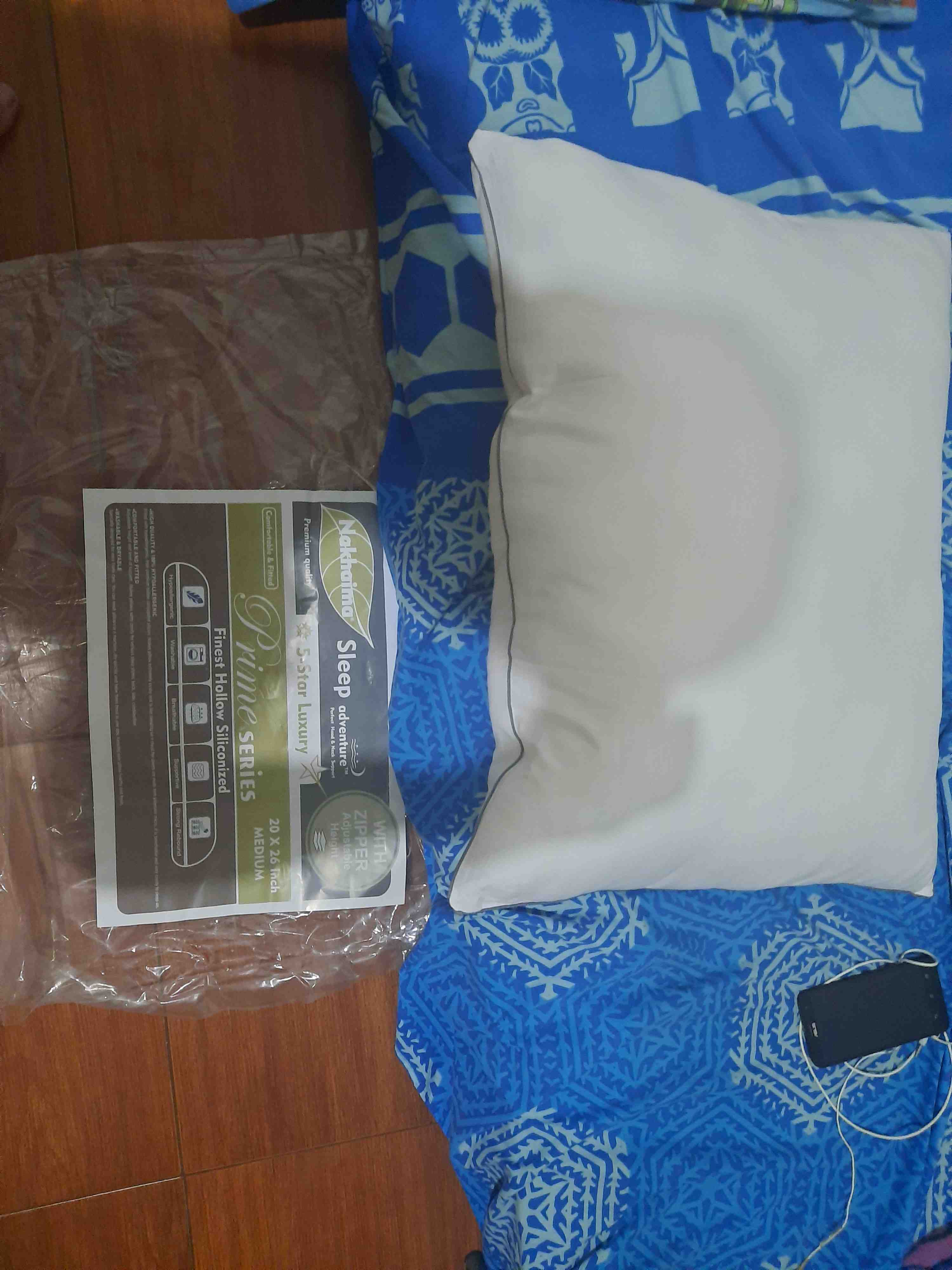 Nakhaima Bantal Zipper Adjustable Medium (virgin Hollow Fiber / Oeko-tex Certified)