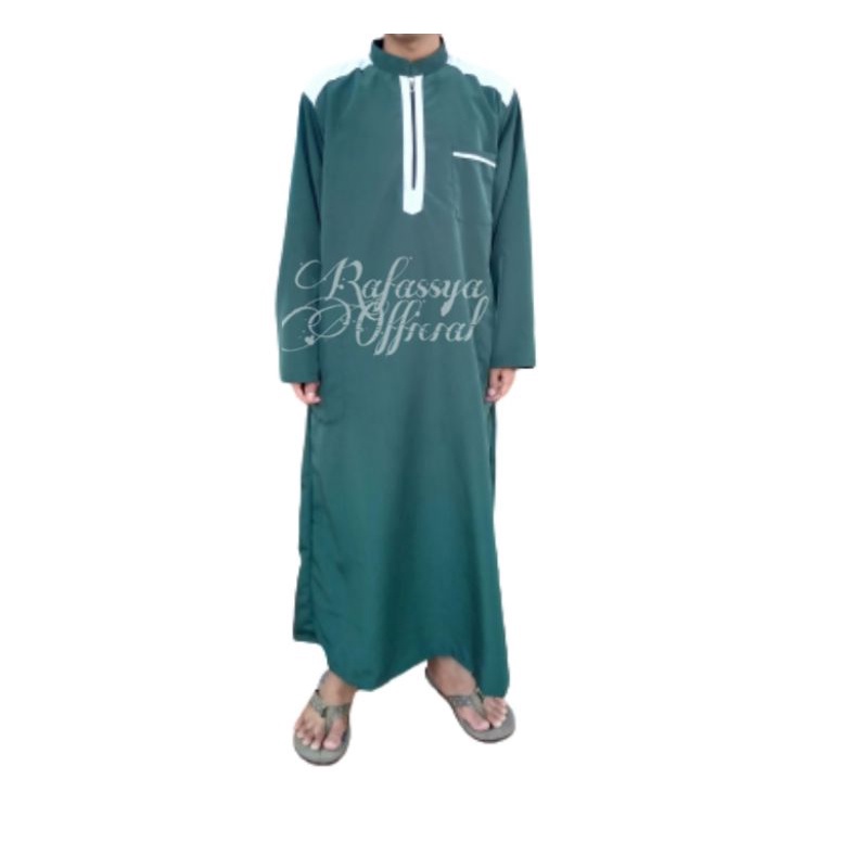 RF Jubah Pria/Gamis Pria Dewasa | Hijau Botol