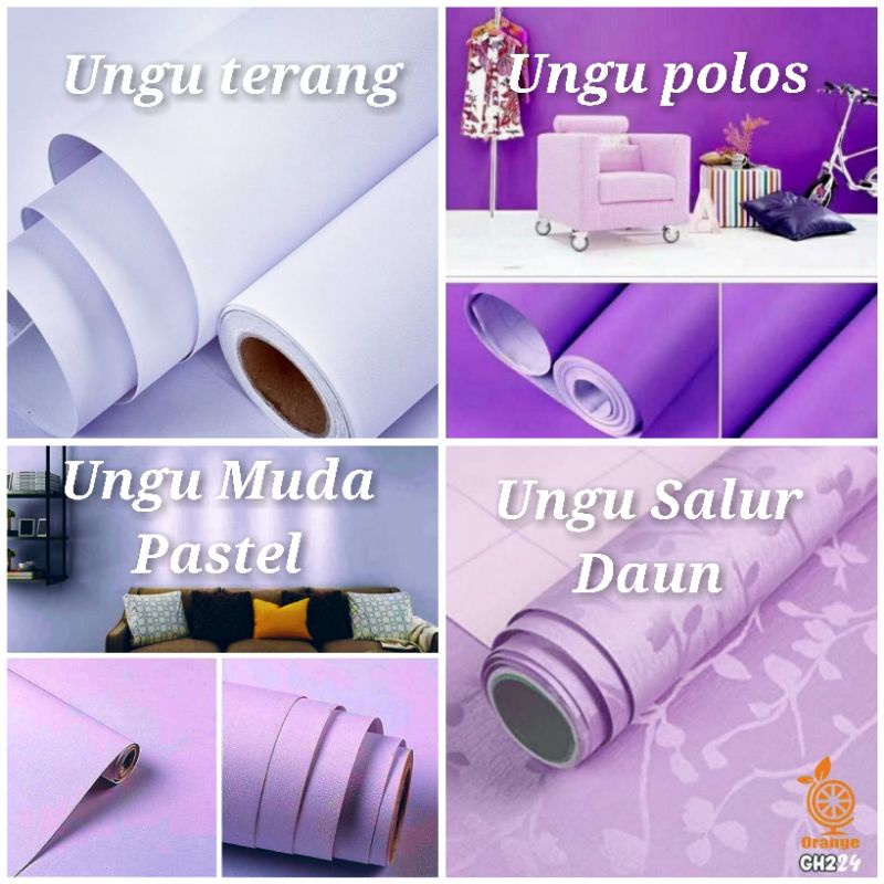 Wallpaper Dinding Ungu Pekat Polos Pastel / Wallpaper Ungu Bertekstur Pastel / Wallpaper Ungu Terang