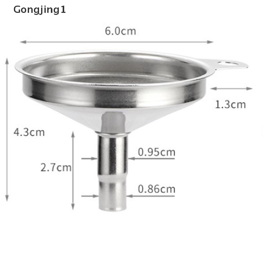 Gongjing1 1pc Corong Stainless Steel Mulut Kecil Alat Pengisi Cairan / Minyak / Bir