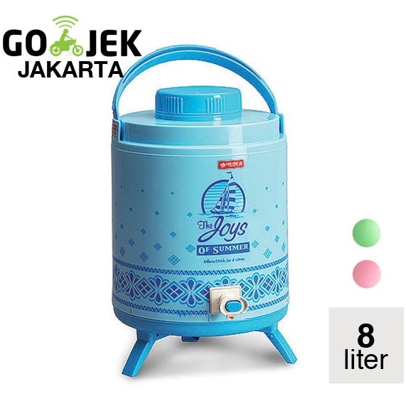 Drink Jar 8 Liter Milano Lion Star Arizona Tempat Ember Kran Air Minum Termos Air Panas Dingin Plast