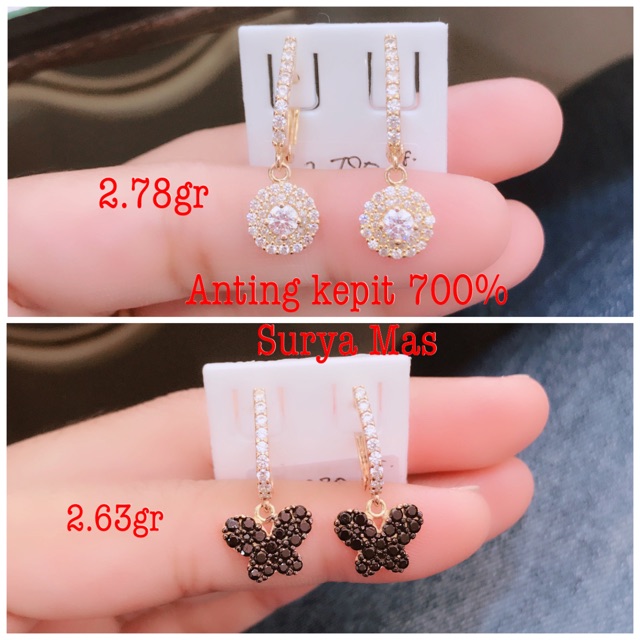 Anting gantung emas 700%