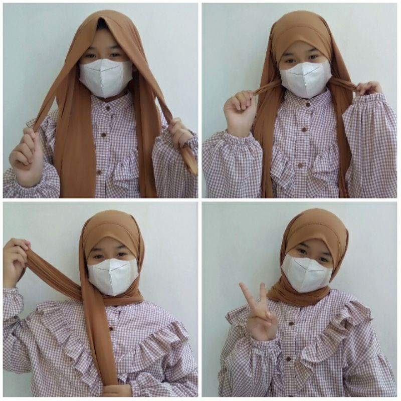 New Pashmina Malay Anak | pashmina melayu | Pashmina Tali Instan Anak 2-10 Th